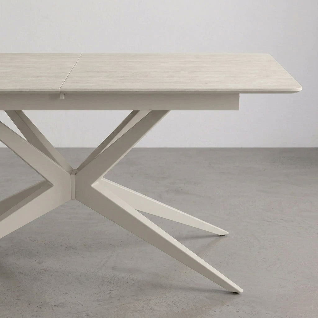 MESA DE JANTAR RETANGULAR 160x90 cm EM FAIA E AÇO EMMET