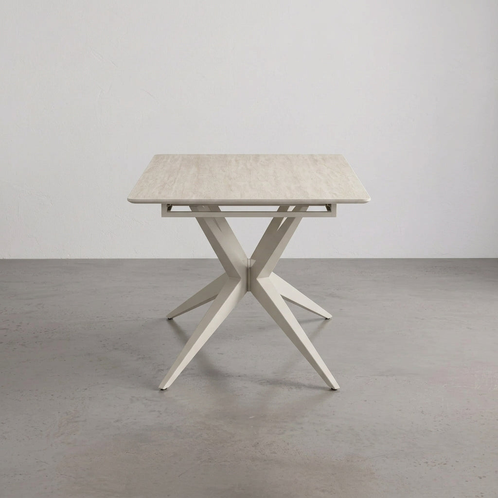MESA DE JANTAR RETANGULAR 160x90 cm EM FAIA E AÇO EMMET