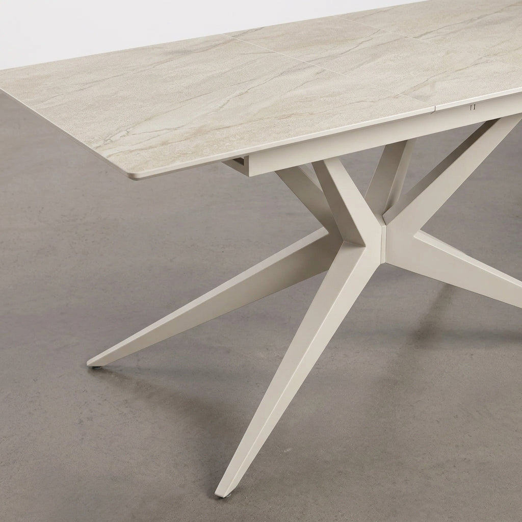 MESA DE JANTAR RETANGULAR 160x90 cm EM FAIA E AÇO EMMET