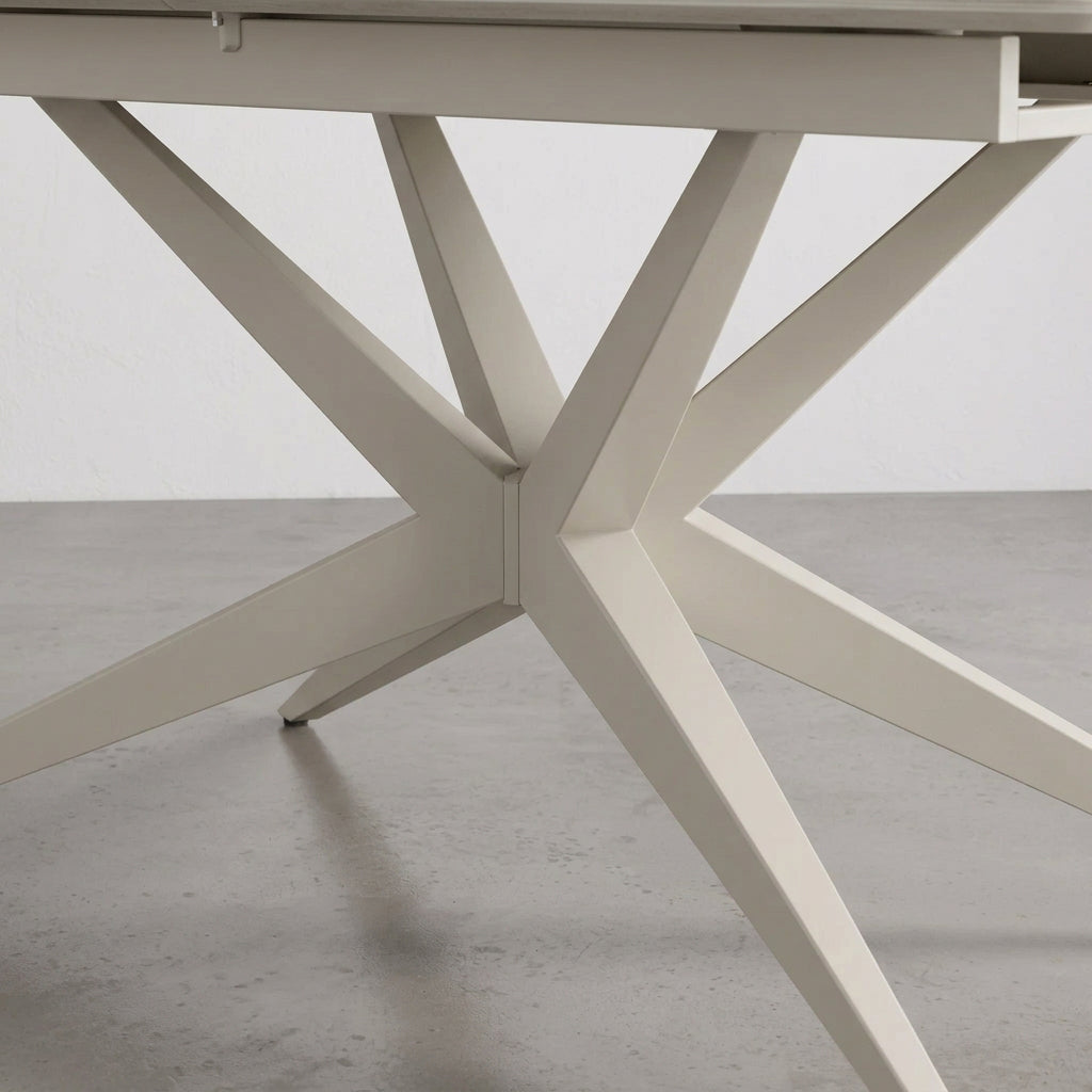 MESA DE JANTAR RETANGULAR 160x90 cm EM FAIA E AÇO EMMET