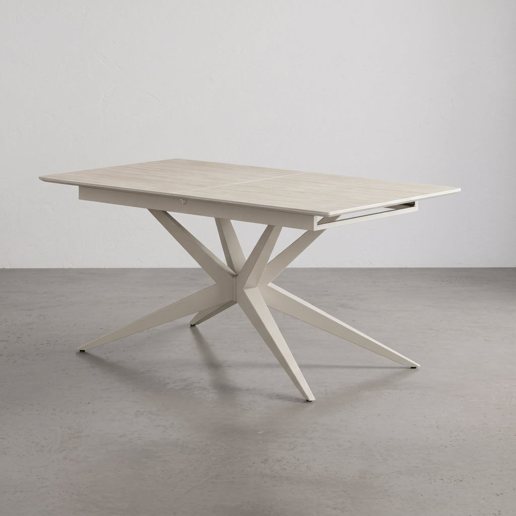 MESA DE JANTAR RETANGULAR 160x90 cm EM FAIA E AÇO EMMET