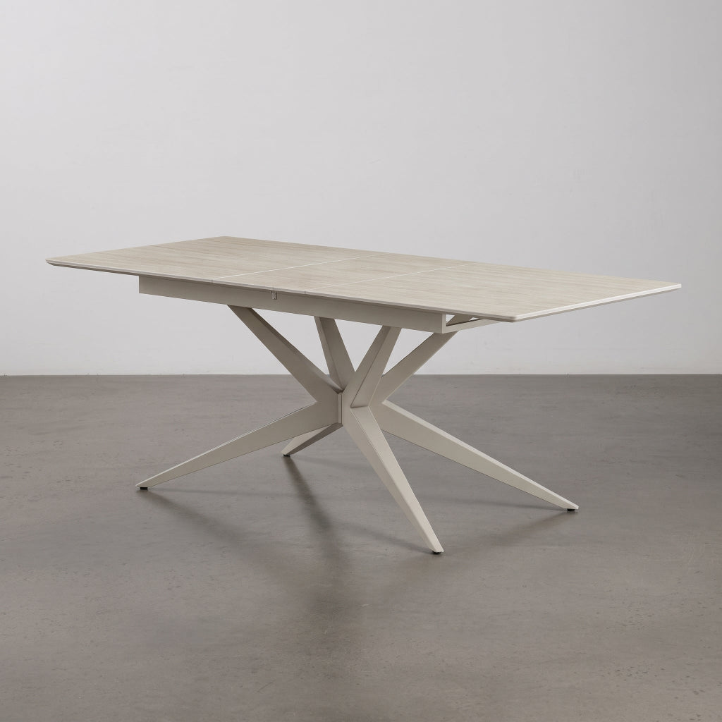 MESA DE JANTAR RETANGULAR 160x90 cm EM FAIA E AÇO EMMET