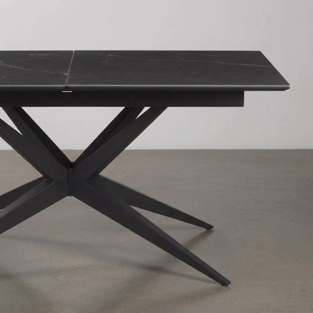 MESA DE JANTAR RETANGULAR 160x90 cm EM FAIA E AÇO EMMET