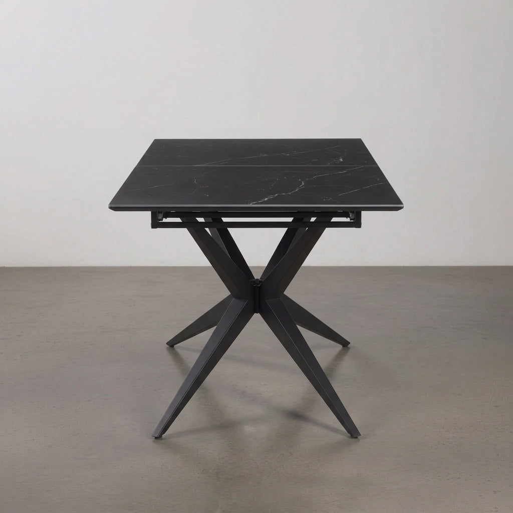 MESA DE JANTAR RETANGULAR 160x90 cm EM FAIA E AÇO EMMET