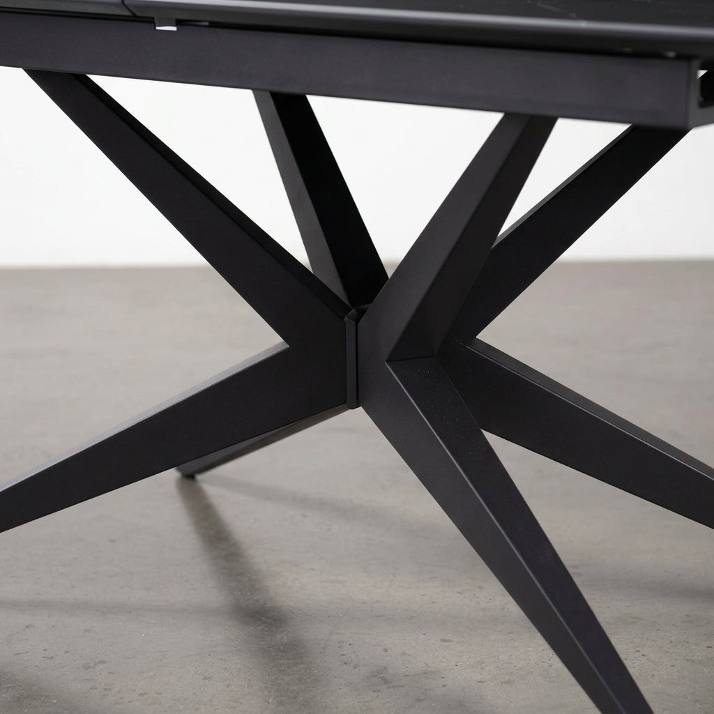 MESA DE JANTAR RETANGULAR 160x90 cm EM FAIA E AÇO EMMET