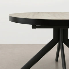 MESA DE JANTAR REDONDA EXTENSÍVEL EM CARVALHO ELENA (Ø120 Cm)