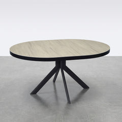 MESA DE JANTAR REDONDA EXTENSÍVEL EM CARVALHO ELENA (Ø120 Cm)