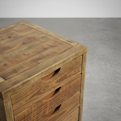 CAJONERA CUADRADA 78x36 Cm EN MADERA DE ABETO CON CAJONES INDIGO